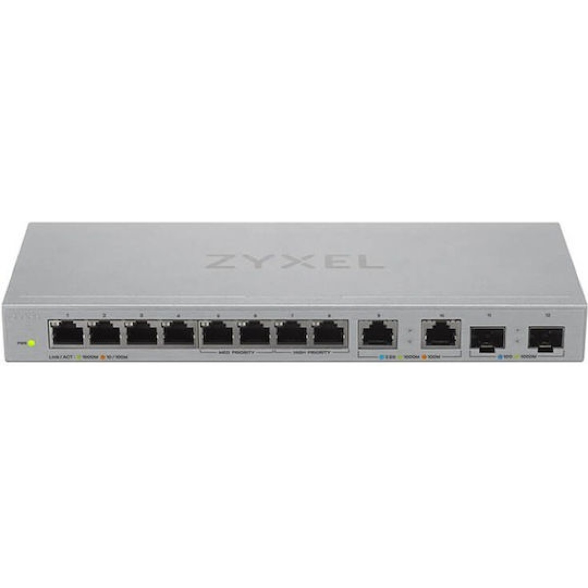 Zyxel XGS1010-12-ZZ0102F v2 Unmanaged L2 Switch με 8 Θύρες Gigabit (1Gbps) Ethernet και 2 SFP Θύρες