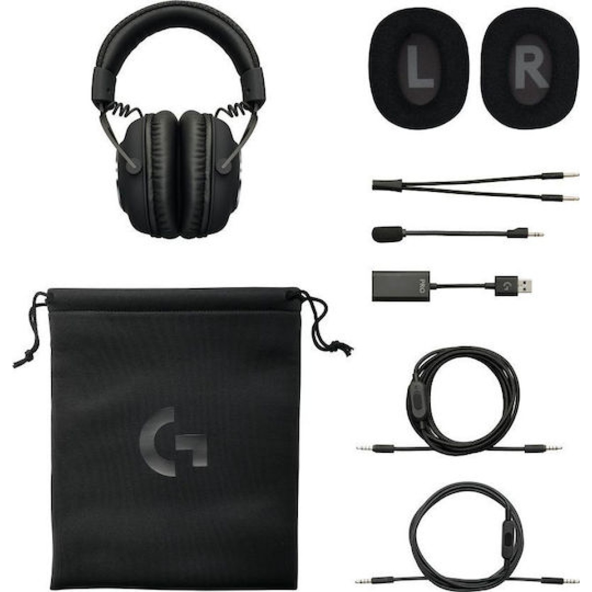 Logitech G PRO X with MIT Blue VO!CE Over Ear Gaming Headset με σύνδεση 2x3.5mm / USB
