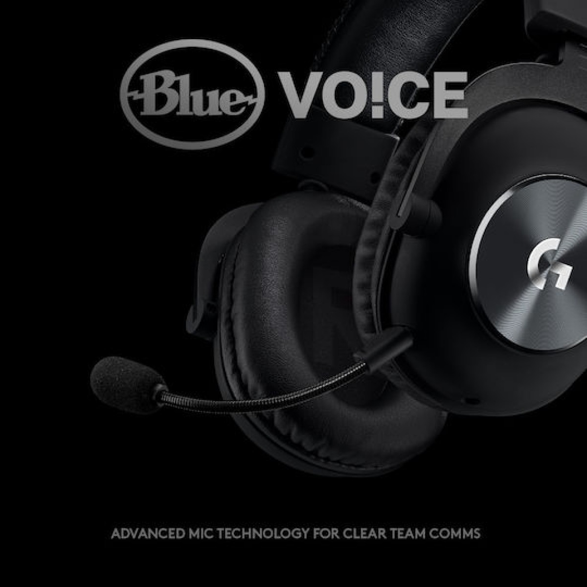 Logitech G PRO X with MIT Blue VO!CE Over Ear Gaming Headset με σύνδεση 2x3.5mm / USB