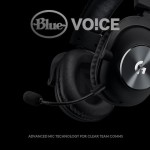Logitech G PRO X with MIT Blue VO!CE Over Ear Gaming Headset με σύνδεση 2x3.5mm / USB