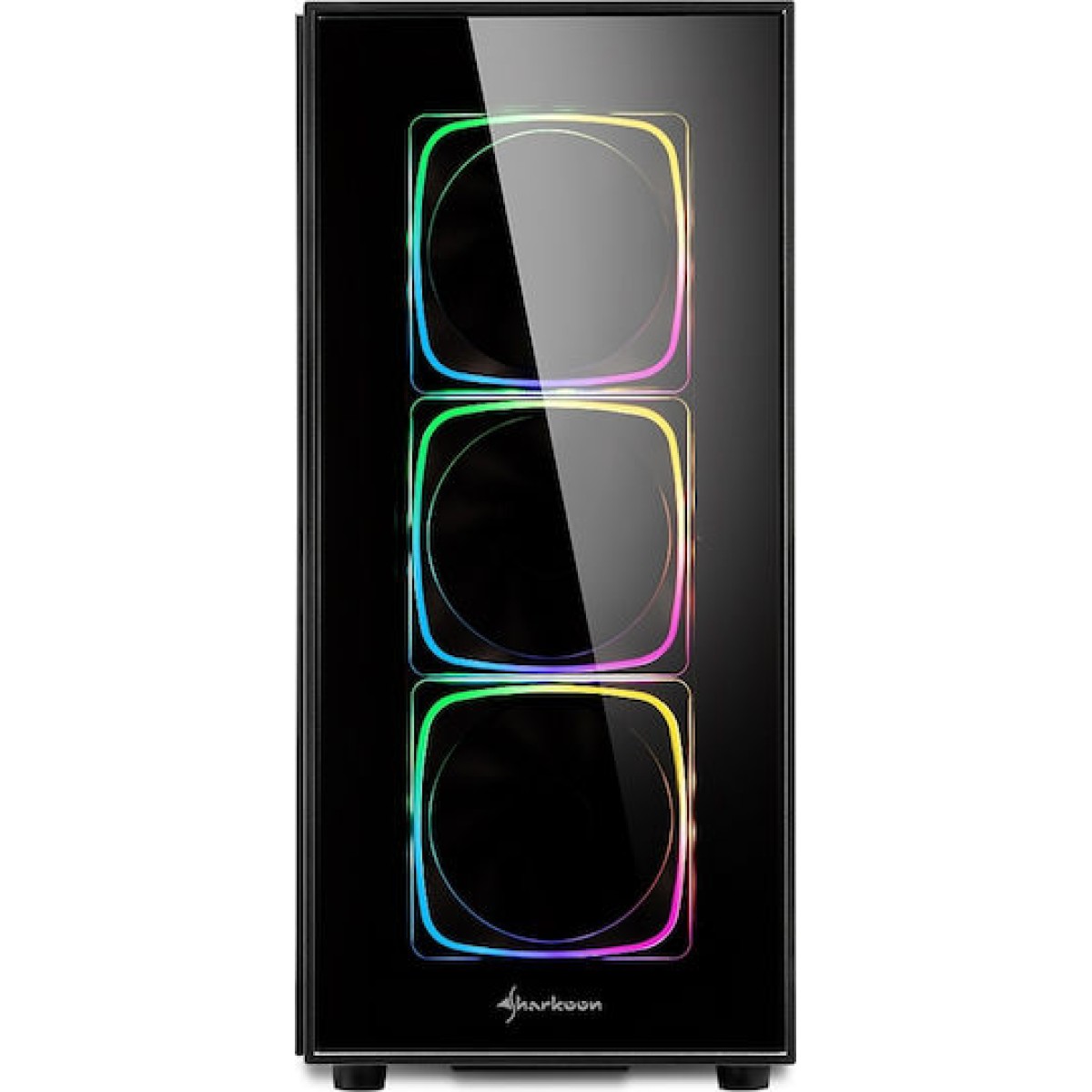 Sharkoon TG6 RGB Gaming Midi Tower Κουτί Υπολογιστή με Πλαϊνό Παράθυρο Μαύρο