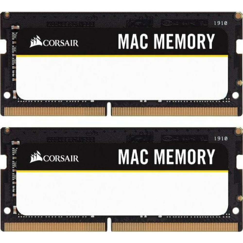 Corsair Mac Memory DDR4 32GB RAM με 2x16GB Modules και Ταχύτητα 2666 για Laptop