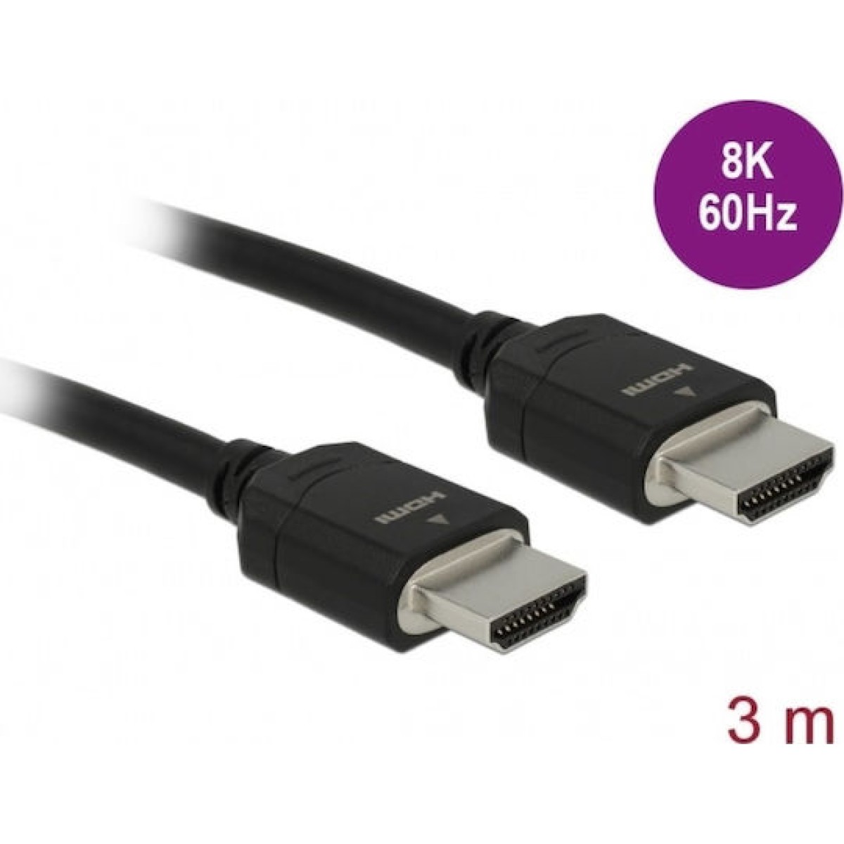 DeLock HDMI 2.1 Cable HDMI male - HDMI male 3m Μαύρο