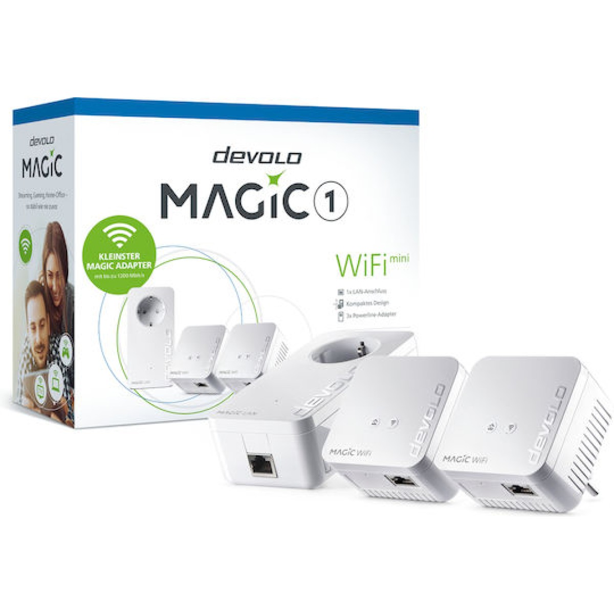 Devolo Magic 1 Powerline Τριπλού Kit για Ασύρματη Σύνδεση Wi‑Fi 4 και Θύρα Ethernet