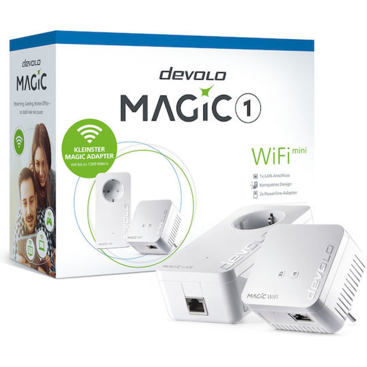 Devolo Magic 1 Powerline Διπλού Kit για Ασύρματη Σύνδεση Wi‑Fi 4 και Θύρα Ethernet