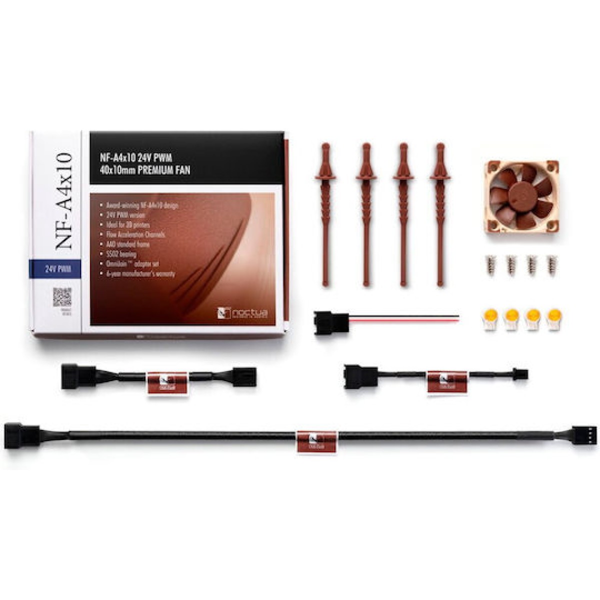 Noctua NF-A4X10 Case Fan 40mm με Σύνδεση 4-Pin PWM Καφέ