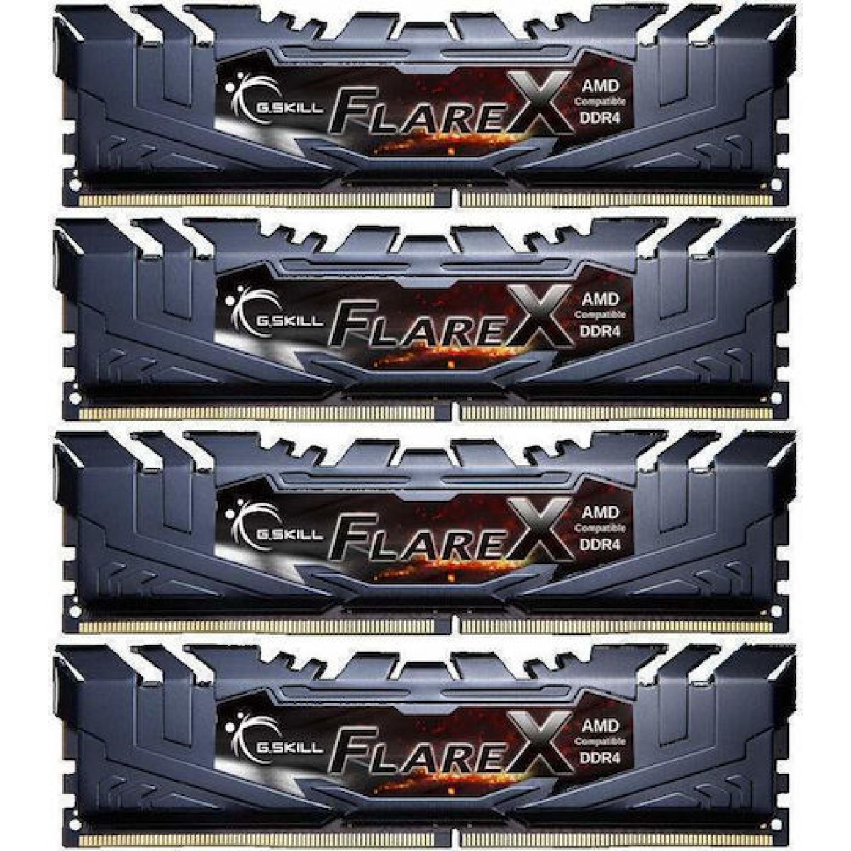 G.Skill Flare X DDR4 64GB RAM με 4x16GB Modules και Ταχύτητα 3200 για Desktop