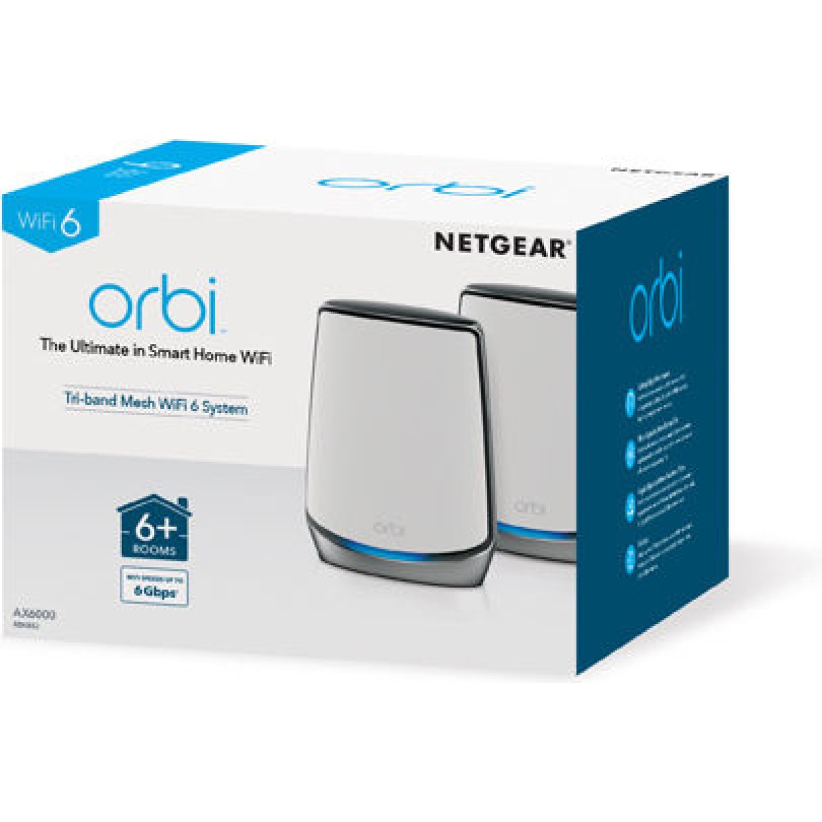 NetGear Orbi RBK852 Mesh Access Point Wi‑Fi 5 Tri Band (2.4 & 5 & 5GHz) σε Διπλό Kit