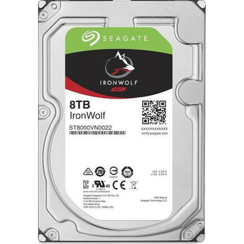 Seagate Ironwolf 8TB HDD Σκληρός Δίσκος 3.5