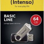 Intenso Basic Line 64GB USB 2.0 Stick Μαύρο