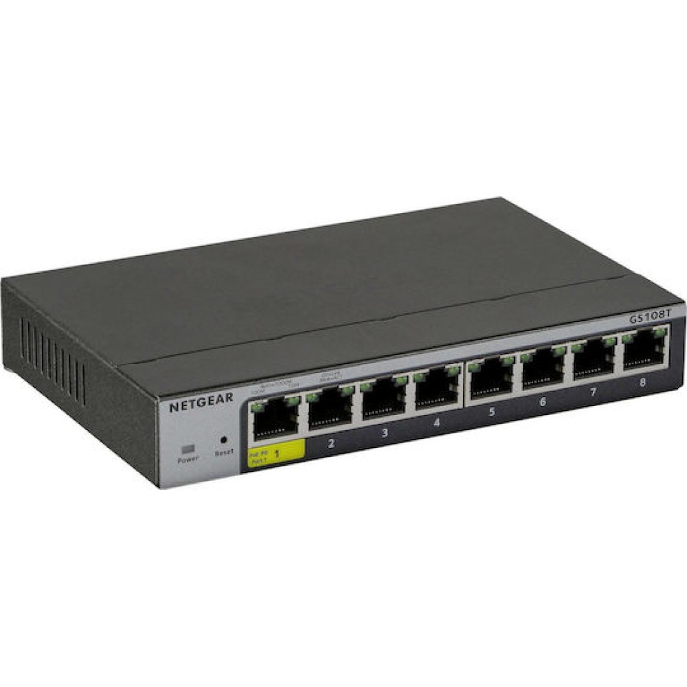 NetGear GS108TV3 Managed L2 Switch με 8 Θύρες Gigabit (1Gbps) Ethernet