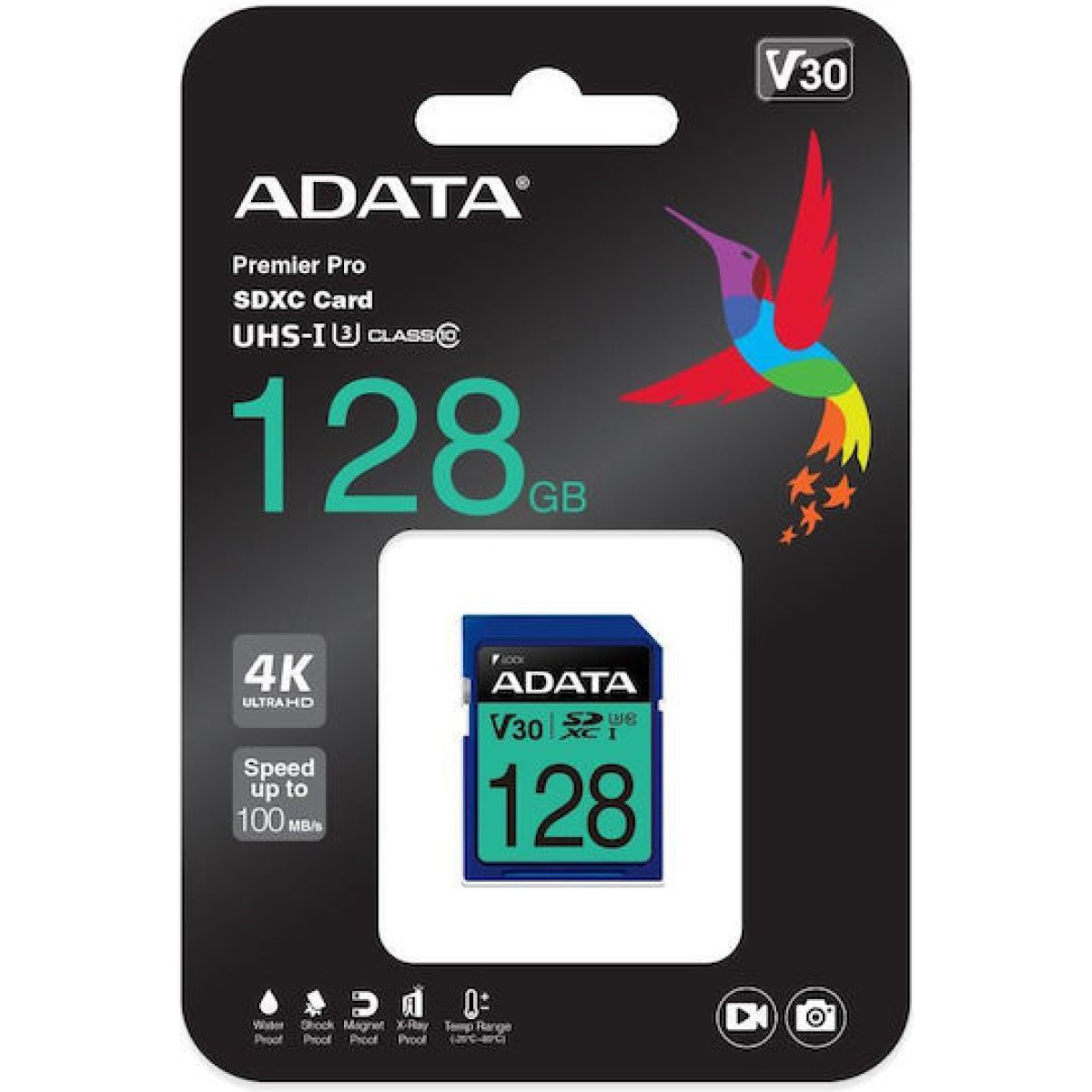 Adata Premier Pro SDXC 128GB Class 10 U3 V30 UHS-I