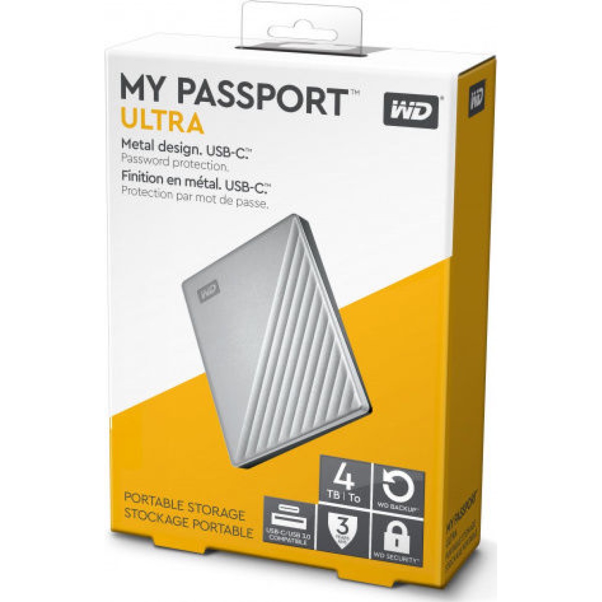 Western Digital My Passport Ultra USB 3.1 / USB-C Εξωτερικός HDD 4TB 2.5