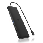 Icy Box USB-C Docking Station με HDMI/DisplayPort 4K PD Ethernet και σύνδεση 3 Οθονών Μαύρο (IB-DK2116-C)