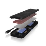 Icy Box USB-C Docking Station με HDMI/DisplayPort 4K PD Ethernet και σύνδεση 3 Οθονών Μαύρο (IB-DK2116-C)