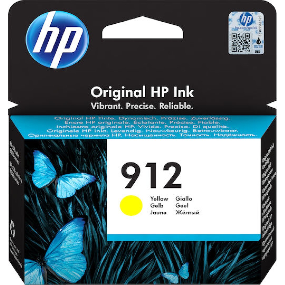 HP 912 Γνήσιο Μελάνι Εκτυπωτή InkJet Κίτρινο (3YL79AE)