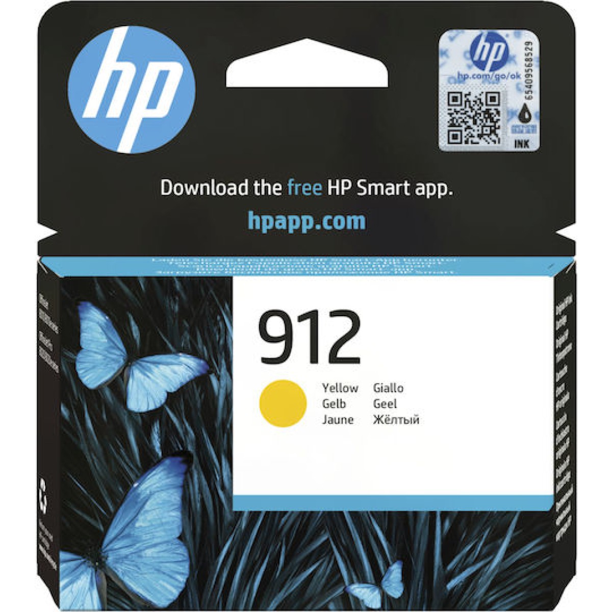 HP 912 Γνήσιο Μελάνι Εκτυπωτή InkJet Κίτρινο (3YL79AE)