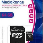 MediaRange microSDXC 64GB Class 10 A1 High Speed με αντάπτορα