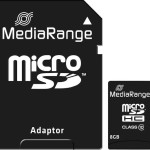 MediaRange microSDHC 8GB Class 10 High Speed με αντάπτορα