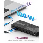 Icy Box USB-C Docking Station με HDMI/DisplayPort 4K PD Ethernet Μαύρο (IB-DK2246AC)