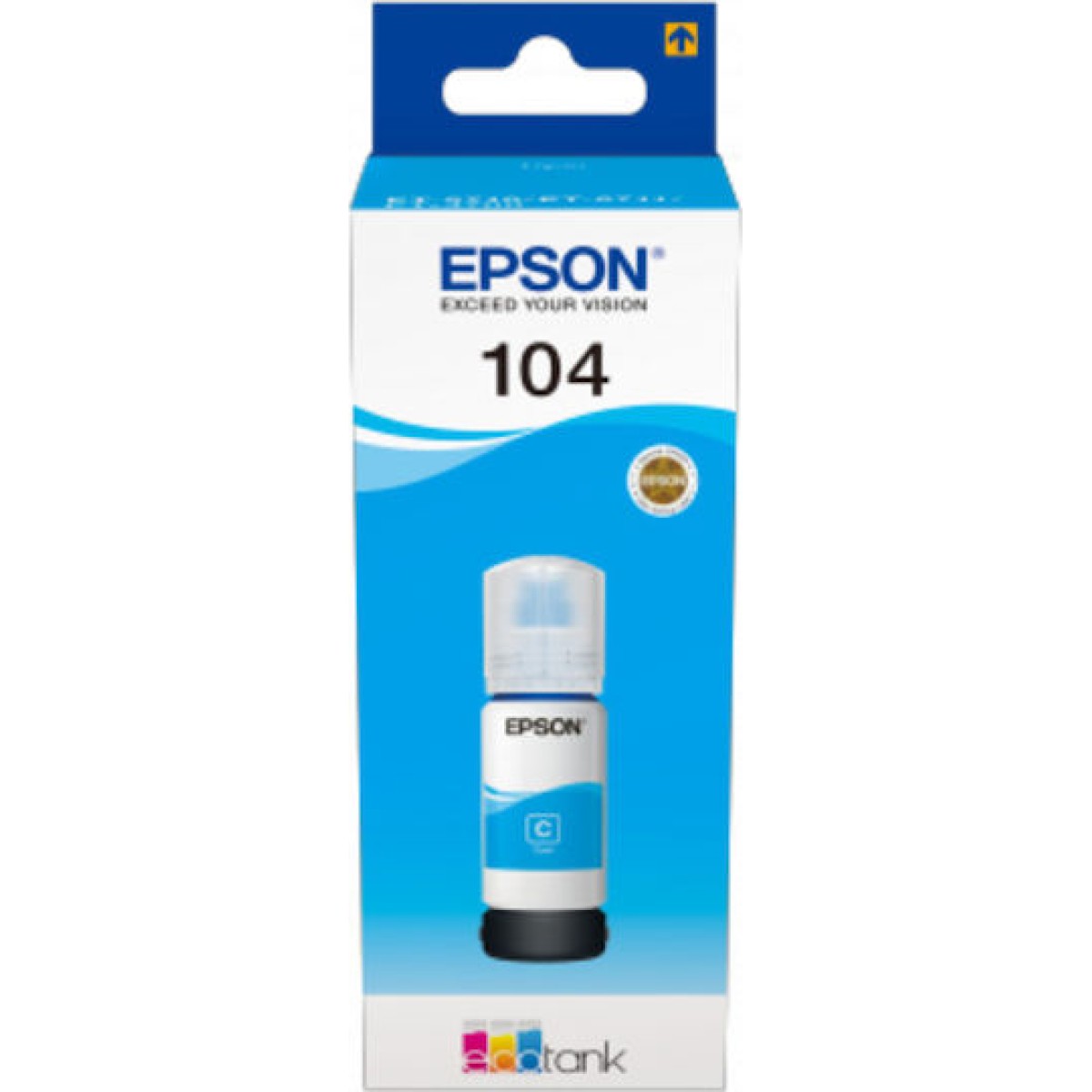 Epson 104 Γνήσιο Μελάνι Εκτυπωτή InkJet Κυανό (C13T00P240)