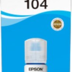 Epson 104 Γνήσιο Μελάνι Εκτυπωτή InkJet Κυανό (C13T00P240)