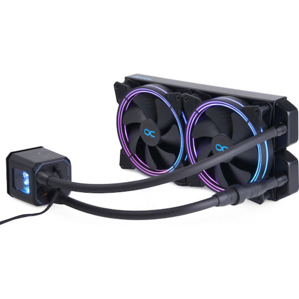 Alphacool Aurora 280 Digital RGB Υδρόψυξη Επεξεργαστή Διπλού Ανεμιστήρα 140mm για Socket AM4/AM5/1200/115x
