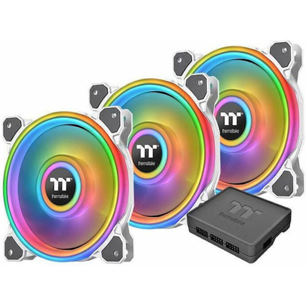 Thermaltake Riing Quad 12 RGB Radiator Fan TT Premium Case Fan 120mm με Σύνδεση 4-Pin PWM 3τμχ Γκρι