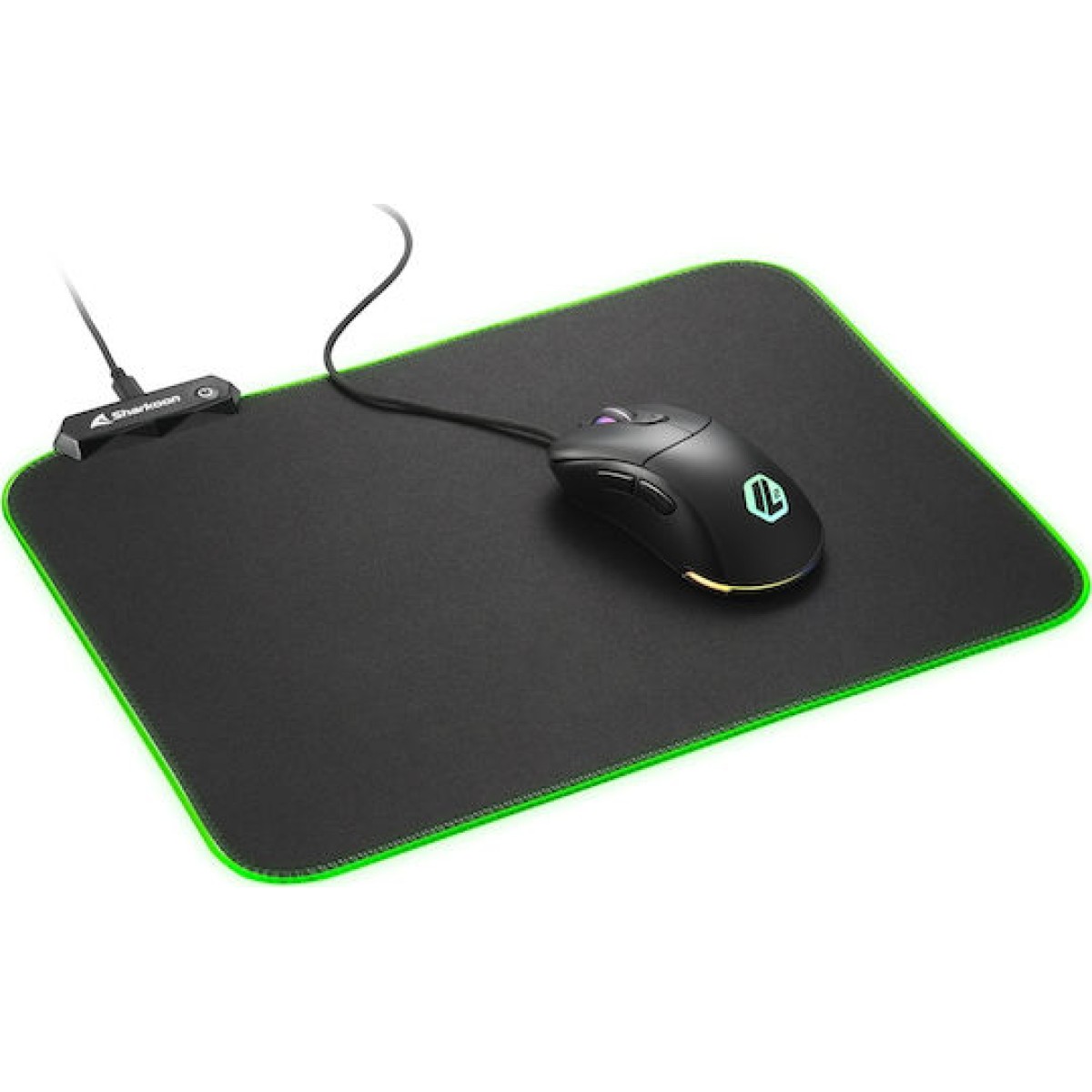 Sharkoon 1337 RGB V2 Gaming Mouse Pad Medium 360mm με RGB Φωτισμό Μαύρο
