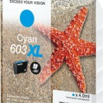 Epson 603XL Γνήσιο Μελάνι Εκτυπωτή InkJet Κυανό (C13T03A24010)