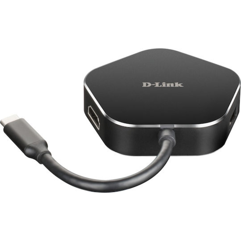 D-Link USB-C Docking Station με HDMI 4K PD Ethernet Μαύρο (DUB-M420)