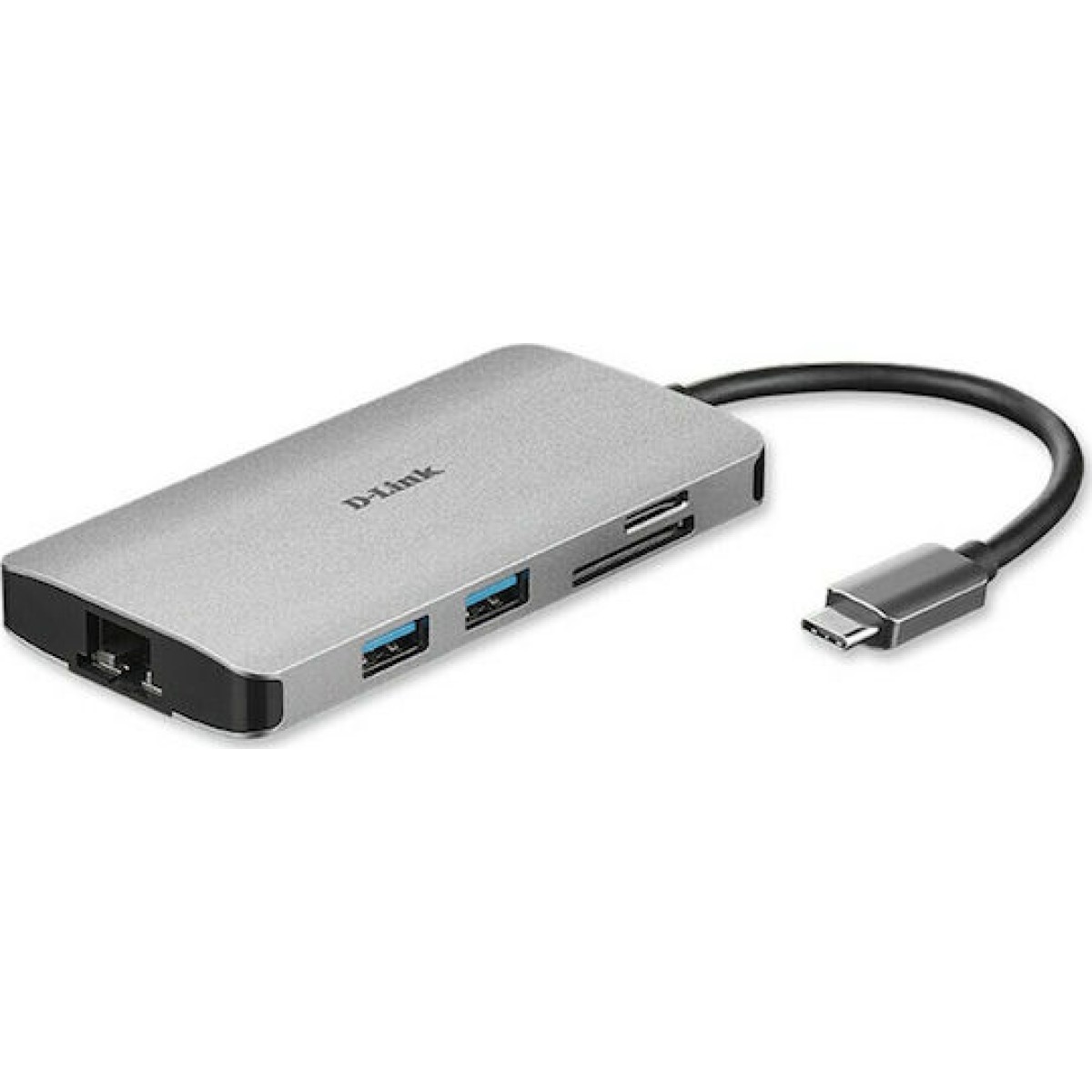 D-Link USB-C Docking Station με HDMI 4K PD Ethernet Ασημί (DUB-M810)