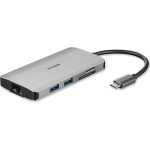 D-Link USB-C Docking Station με HDMI 4K PD Ethernet Ασημί (DUB-M810)