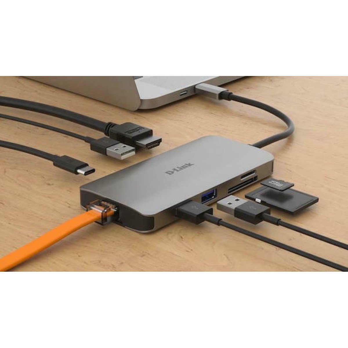 D-Link USB-C Docking Station με HDMI 4K PD Ethernet Ασημί (DUB-M810)