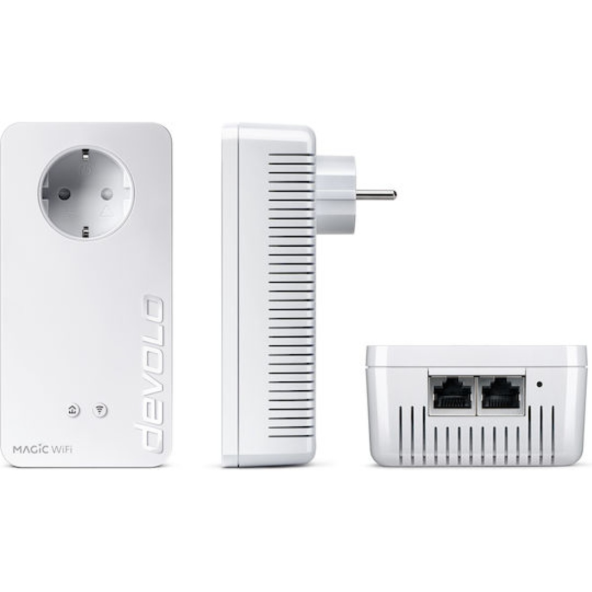 Devolo Magic 2 WiFi Next Multiroom Kit (DE) Powerline Τριπλό για Ασύρματη Σύνδεση Wi‑Fi 5 με Passthrough Πρίζα και 2 Θύρες Gigabit Ethernet