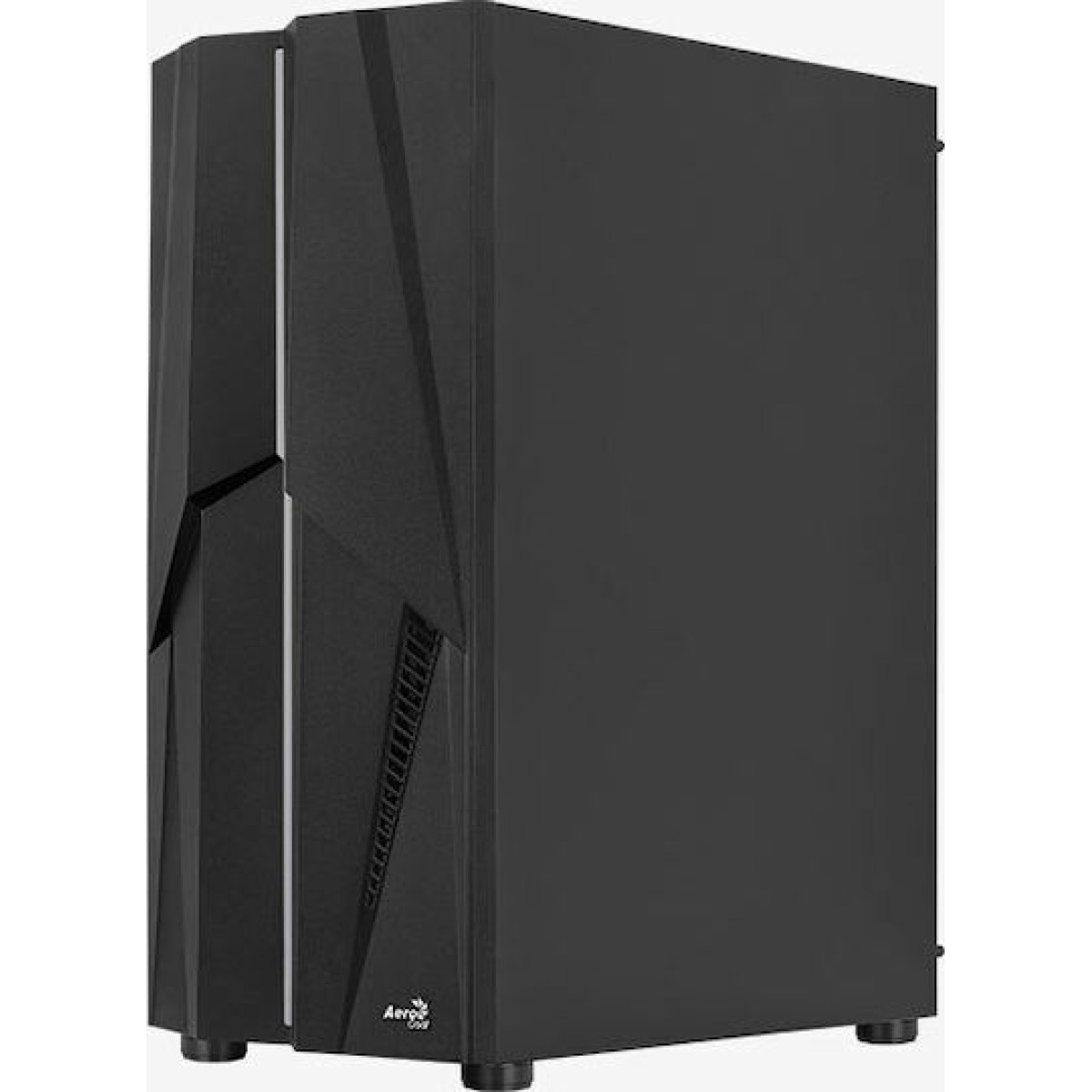 Aerocool Mecha v1 Gaming Midi Tower Κουτί Υπολογιστή με Πλαϊνό Παράθυρο και RGB Φωτισμό Μαύρο