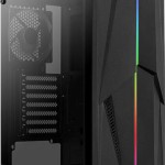 Aerocool Mecha v1 Gaming Midi Tower Κουτί Υπολογιστή με Πλαϊνό Παράθυρο και RGB Φωτισμό Μαύρο