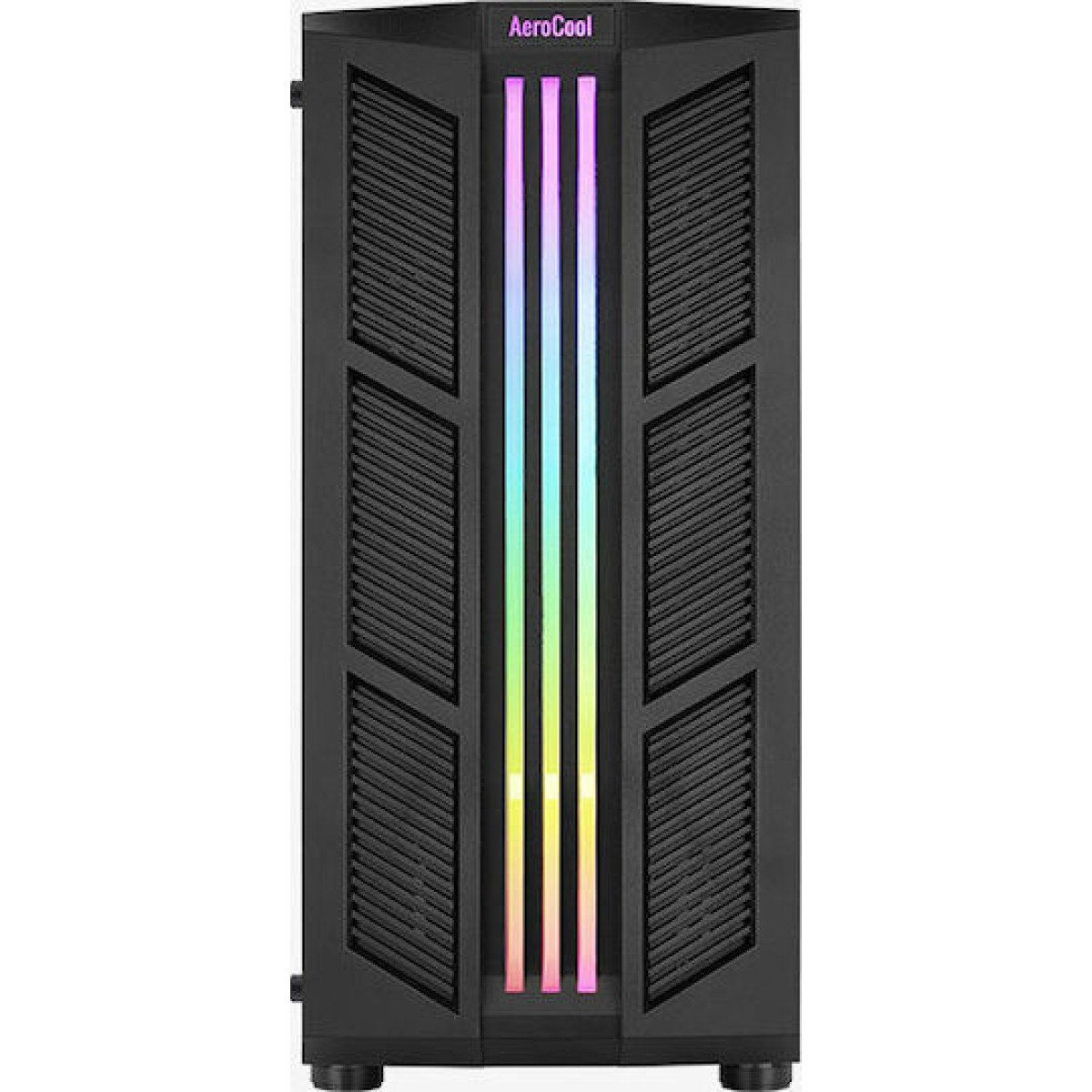 Aerocool Prime ARGB v2 Gaming Midi Tower Κουτί Υπολογιστή με Πλαϊνό Παράθυρο Μαύρο