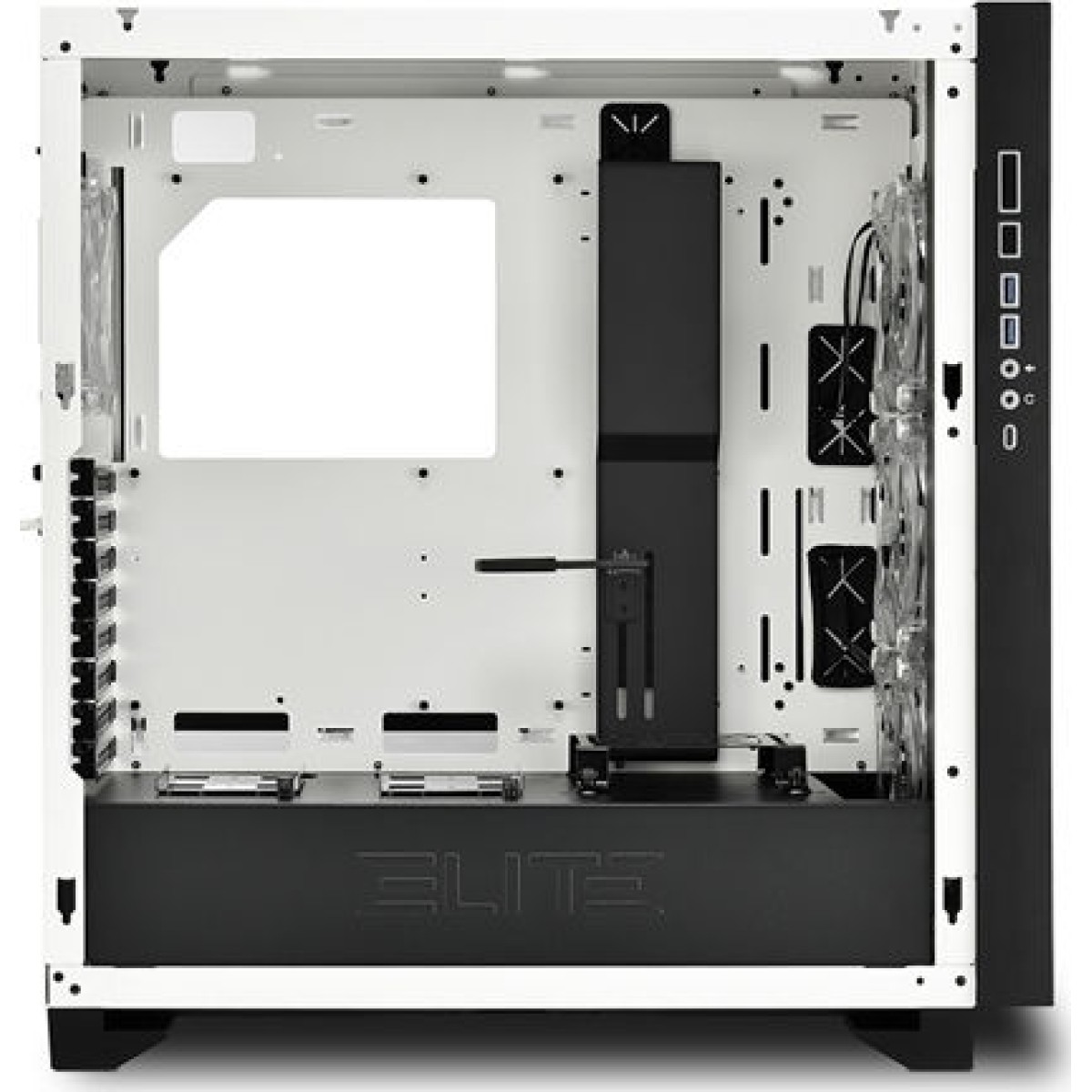 Sharkoon Elite Shark CA300T Gaming Midi Tower Κουτί Υπολογιστή με Πλαϊνό Παράθυρο και RGB Φωτισμό Λευκό