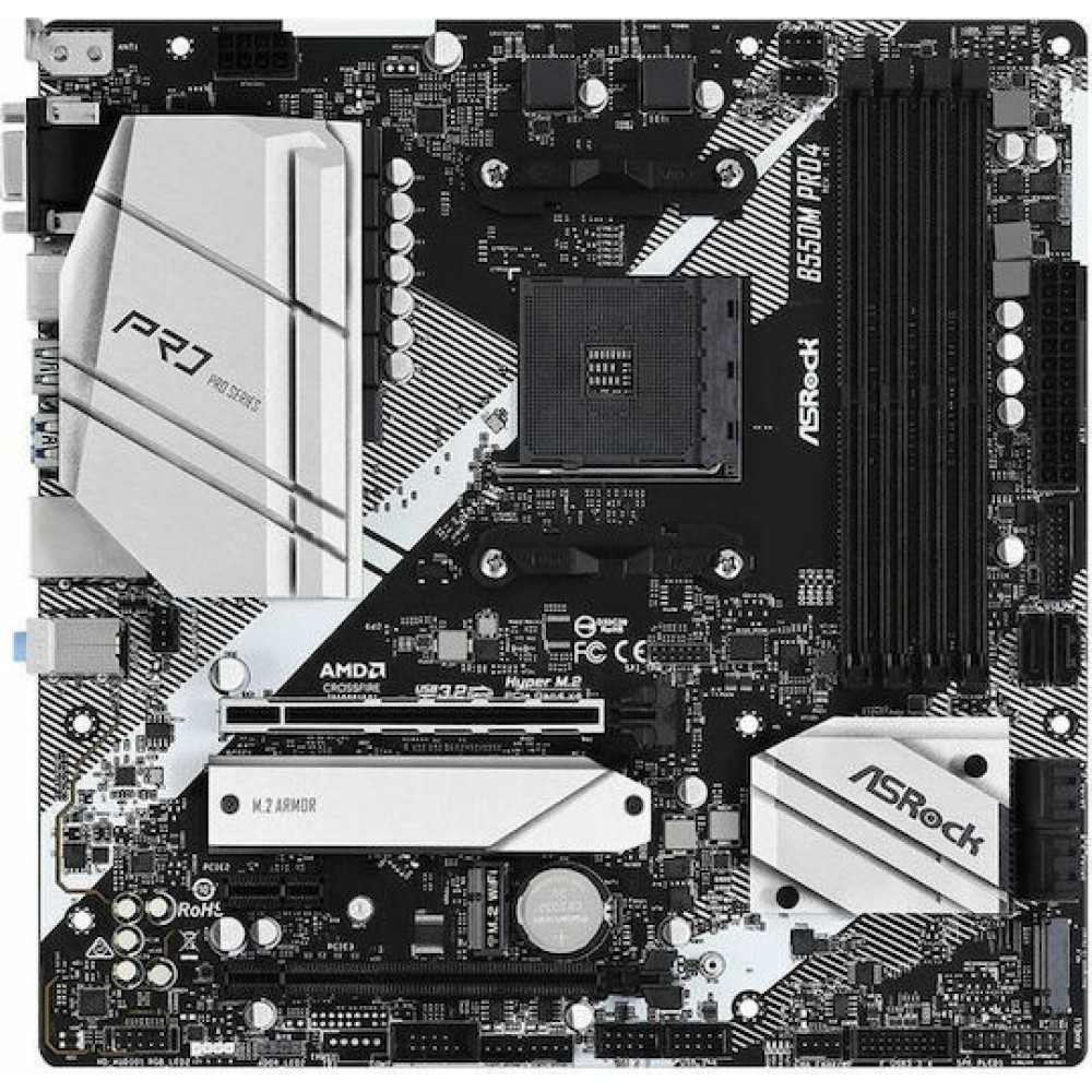 ASRock B550M Pro4 Motherboard Micro ATX με AMD AM4 Socket