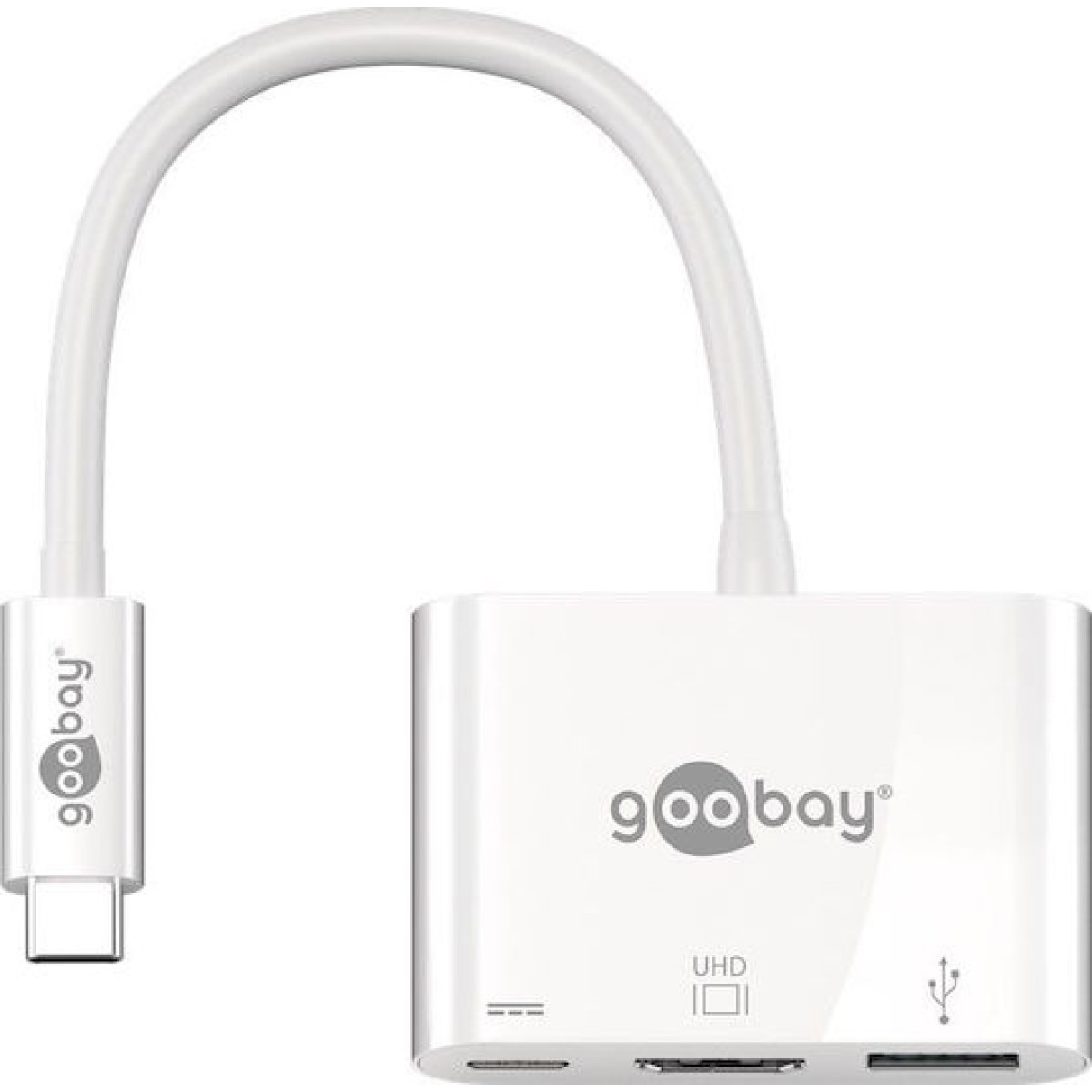 Goobay USB-C Docking Station με HDMI 4K PD Λευκό (62104)