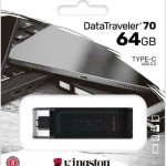Kingston DataTraveler 70 64GB USB 3.2 Stick με σύνδεση USB-C Μαύρο