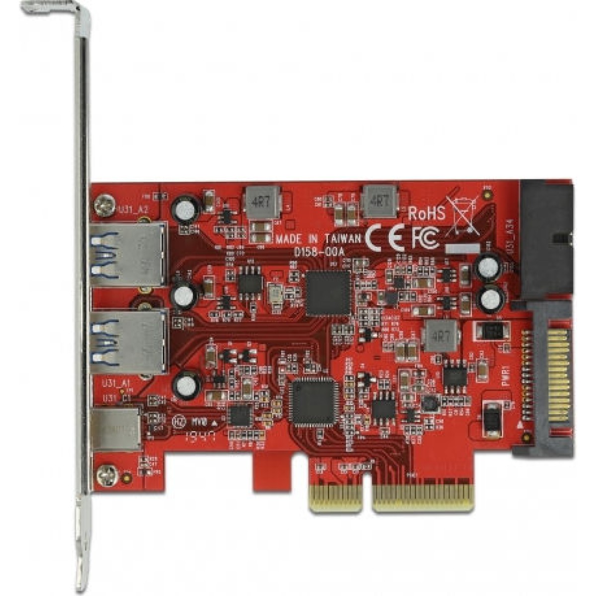 DeLock Κάρτα PCIe σε 3 θύρες USB 3.2