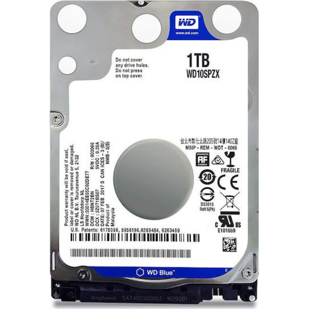 Western Digital Blue 1TB HDD Σκληρός Δίσκος 2.5