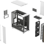 Fractal Design FD-C-NOR1X-04 Gaming Midi Tower Κουτί Υπολογιστή με Πλαϊνό Παράθυρο Chalk White