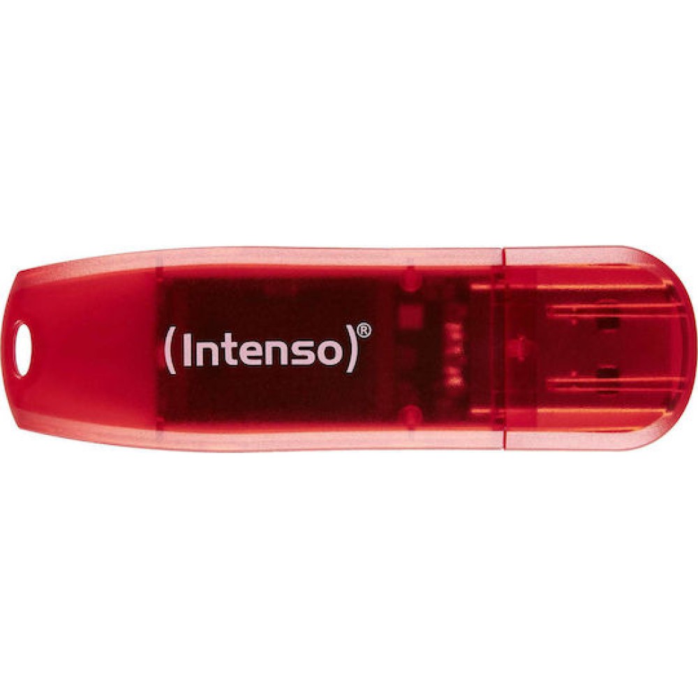 Intenso Rainbow Line 128GB USB 2.0 Stick Κόκκινο