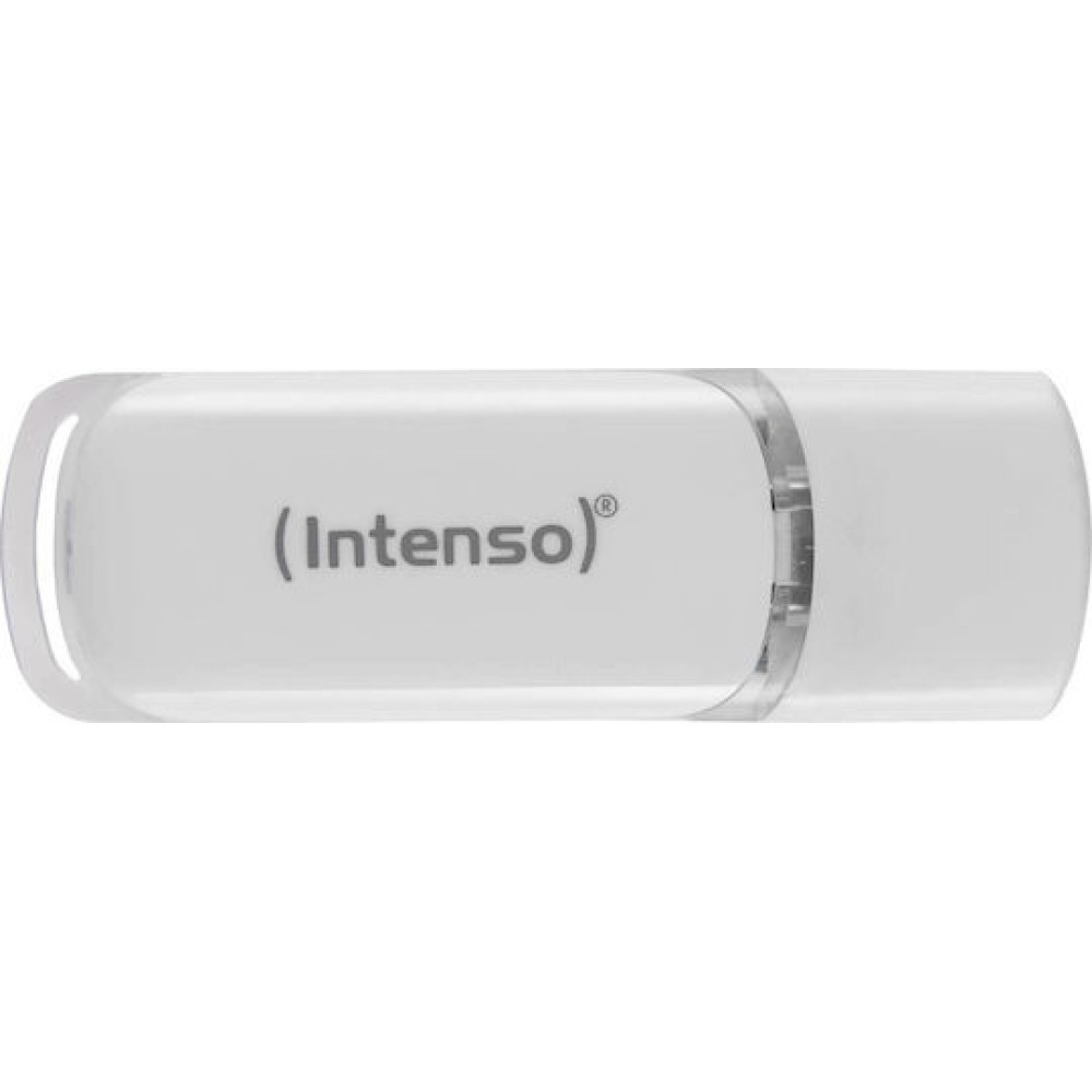 Intenso Flash Line 128GB USB 3.1 Stick με σύνδεση USB-C Λευκό