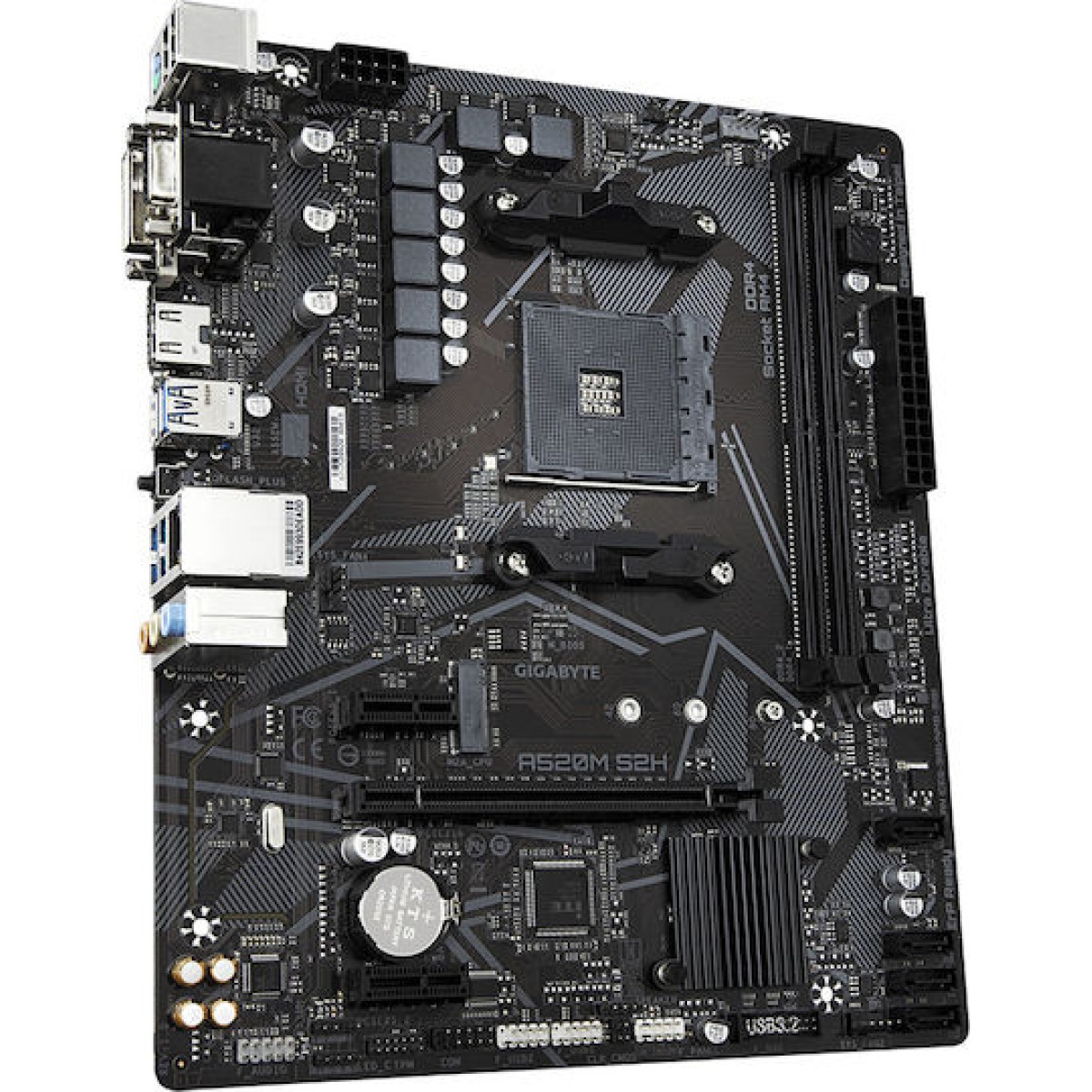 Gigabyte A520M S2H Motherboard Micro ATX με AMD AM4 Socket GA-A520M-S2H