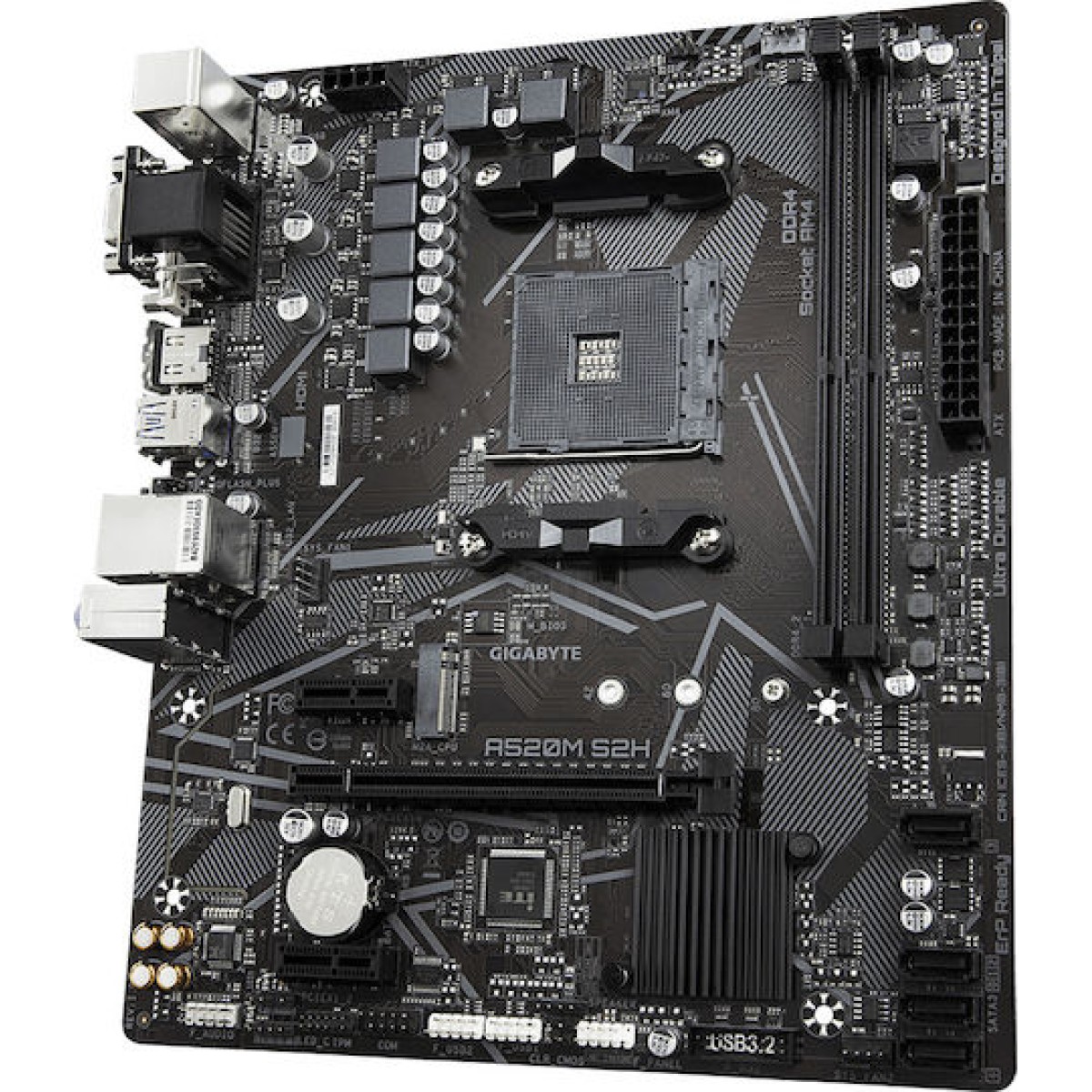 Gigabyte A520M S2H Motherboard Micro ATX με AMD AM4 Socket GA-A520M-S2H