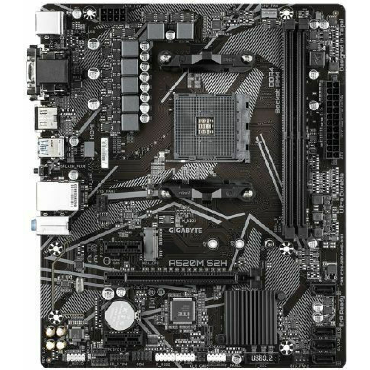 Gigabyte A520M S2H Motherboard Micro ATX με AMD AM4 Socket GA-A520M-S2H